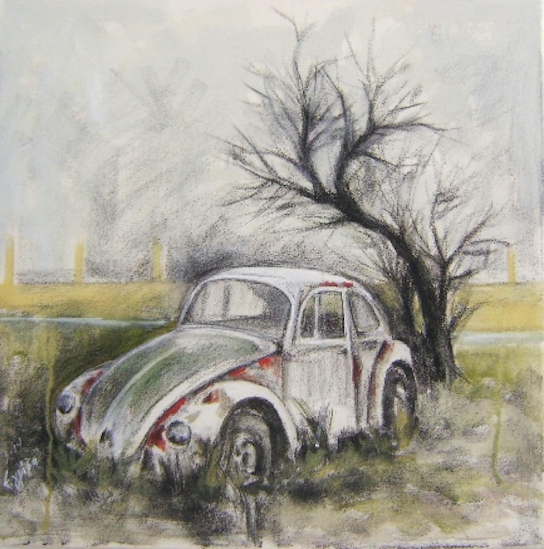 Elena Griva's painting – Beetle car