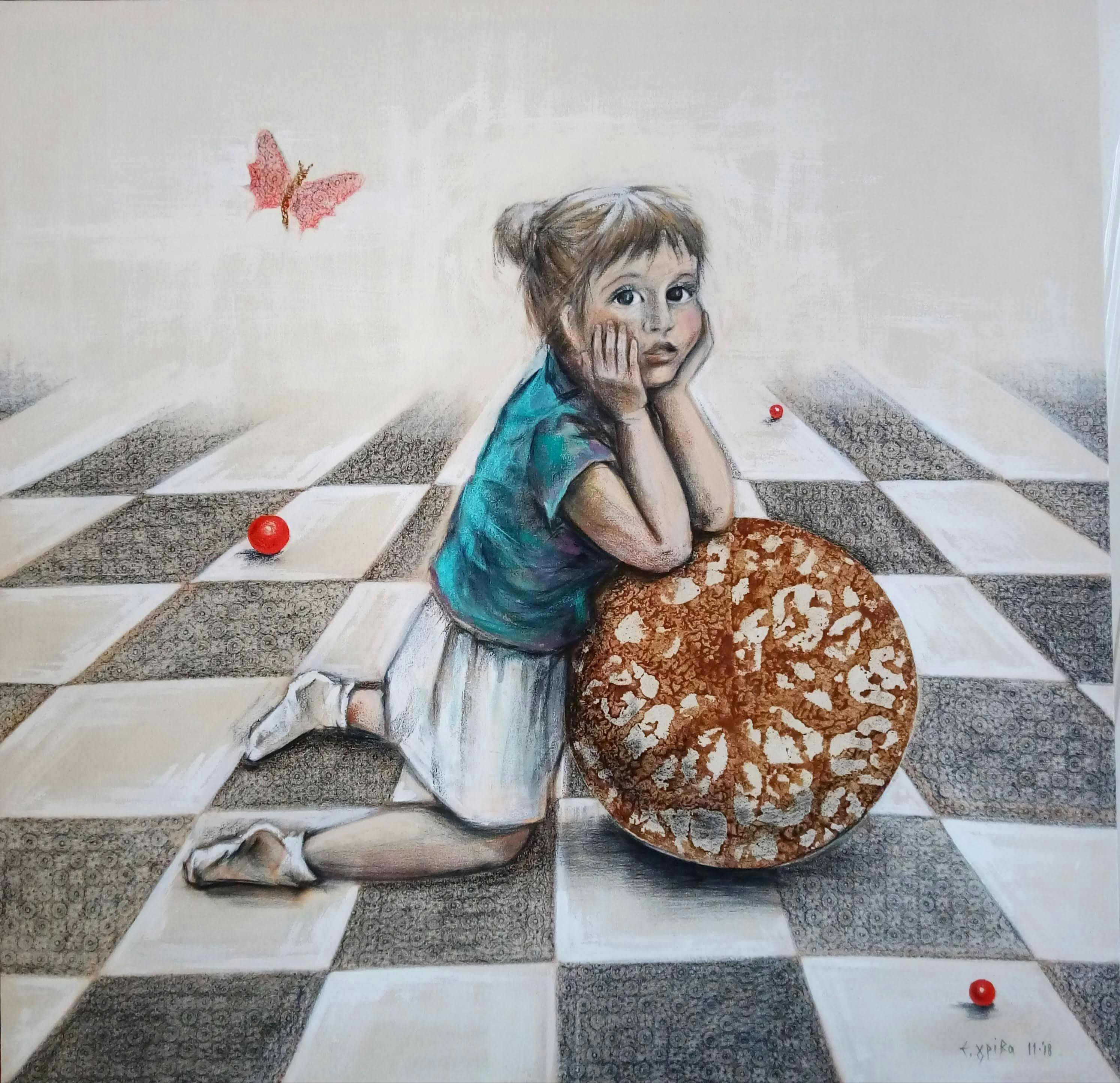 Elena Griva's painting – Expectations