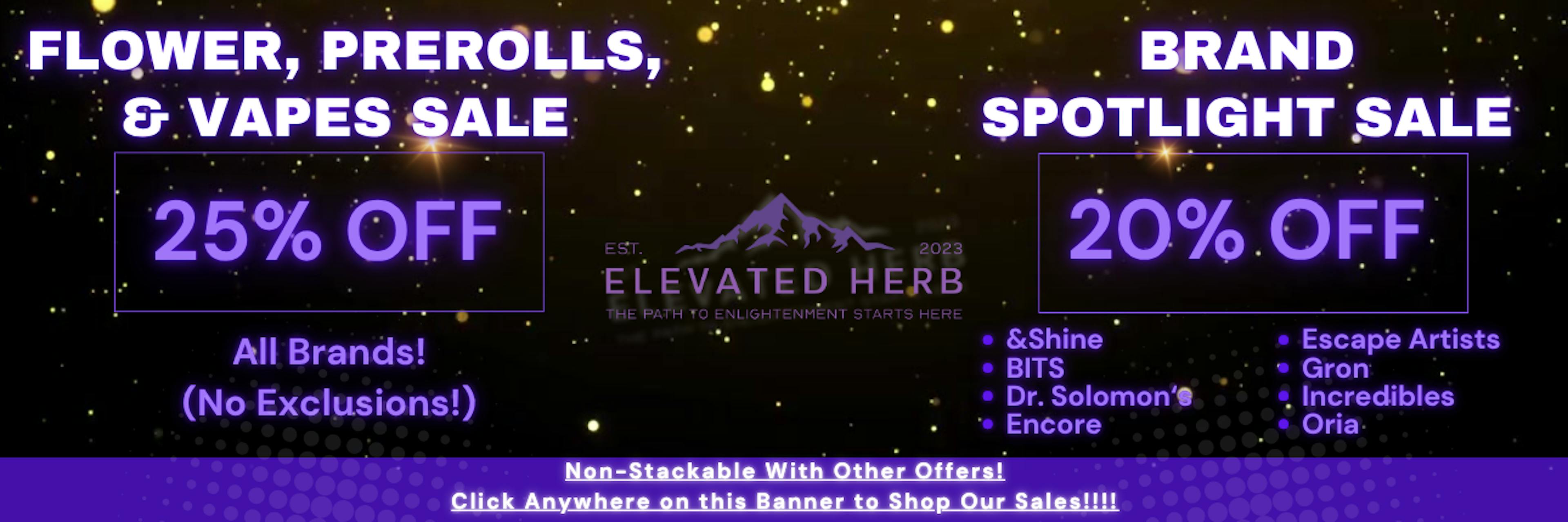 Flower, Prerolls, & Vapes Weekend Sale