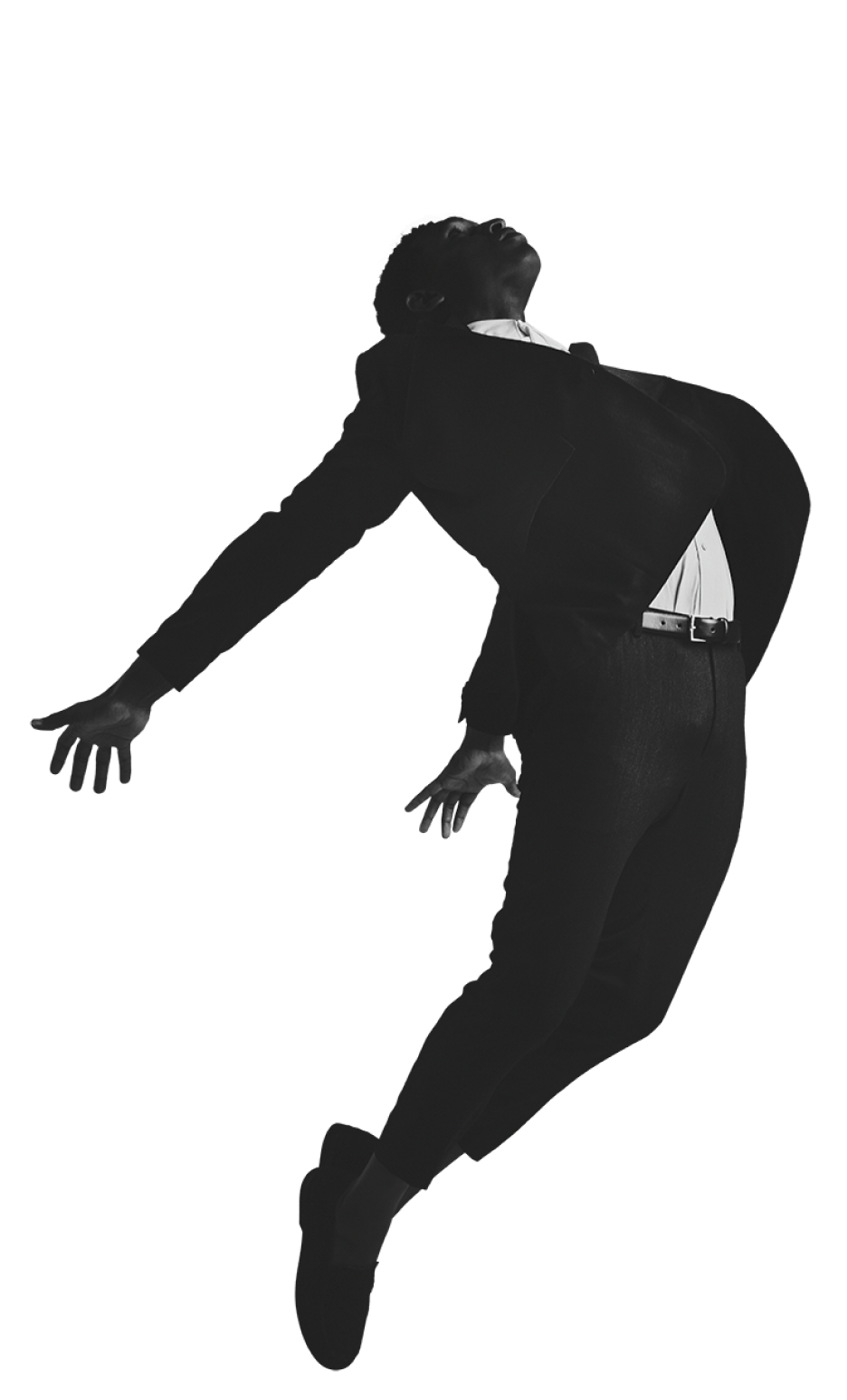 Branding Elevation Group man die in de lucht springt.