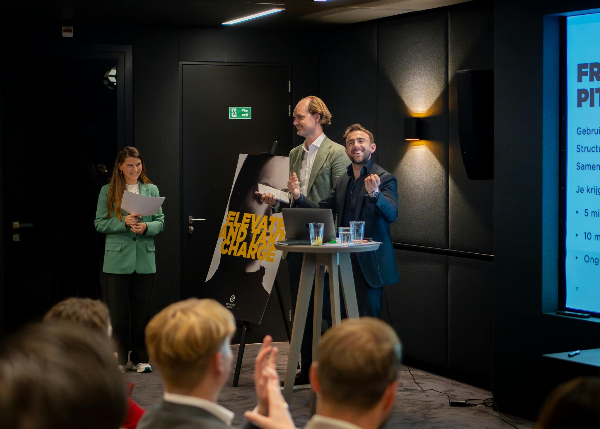 Presentatie op kantoor tijdens de inhousedag.
