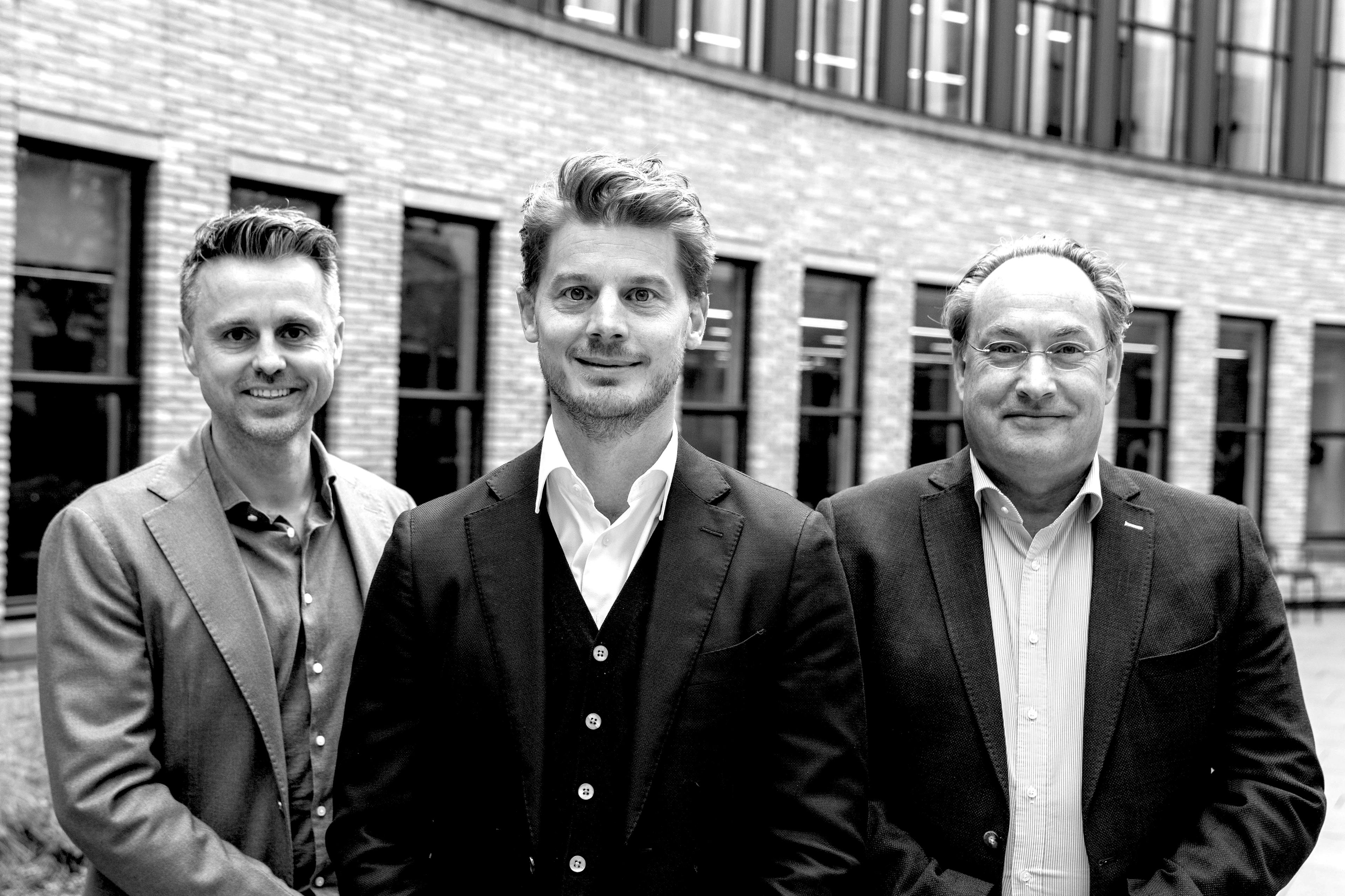 Nieuwe directieleden. Marc Voskuilen, Olivier MacPherson en Michiel Mulder.