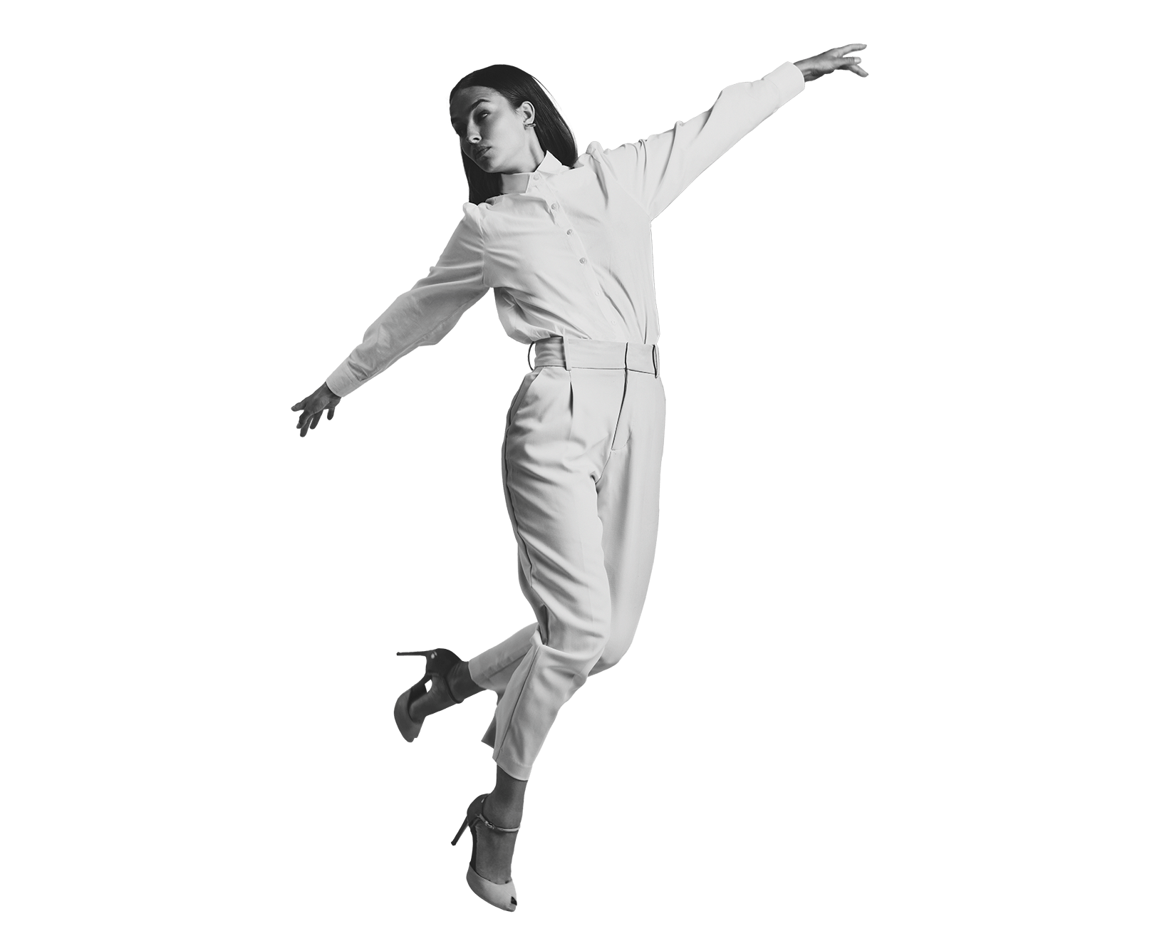 Branding Elevation Group vrouw die in de lucht springt.
