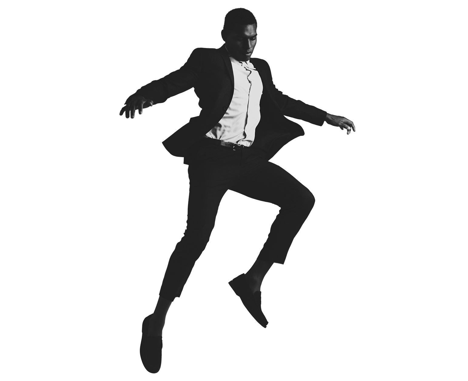 Branding Elevation Group man die in de lucht springt.