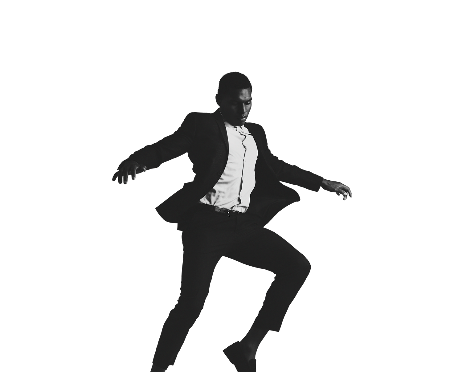 Branding Elevation Group man die in de lucht springt.