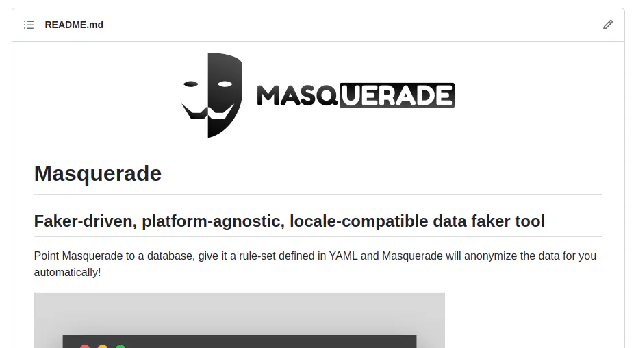 Anonymizing databases - introducing Masquerade