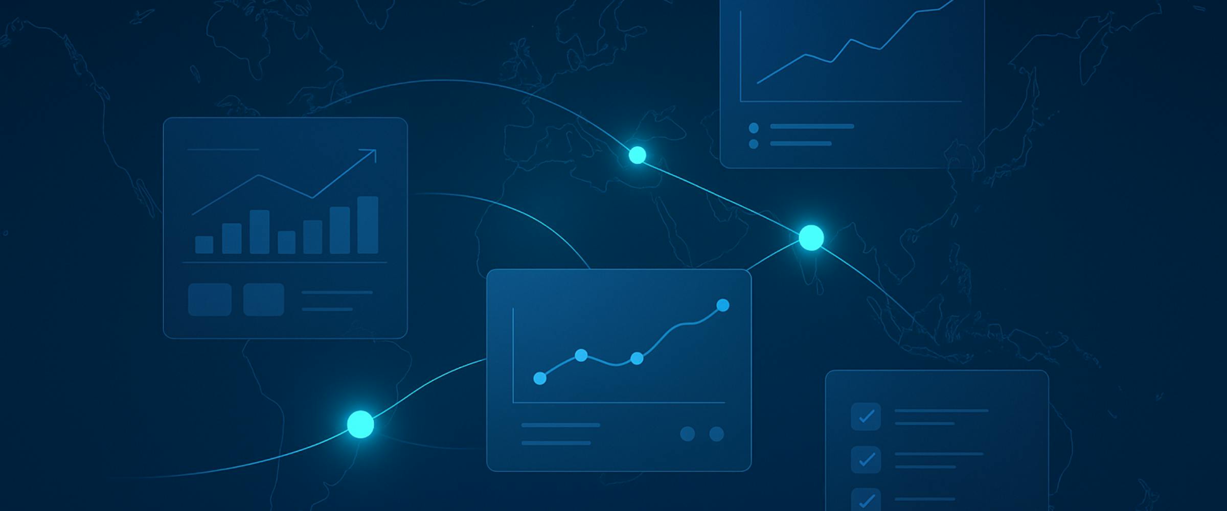 Global charts showing nearshore development performance.