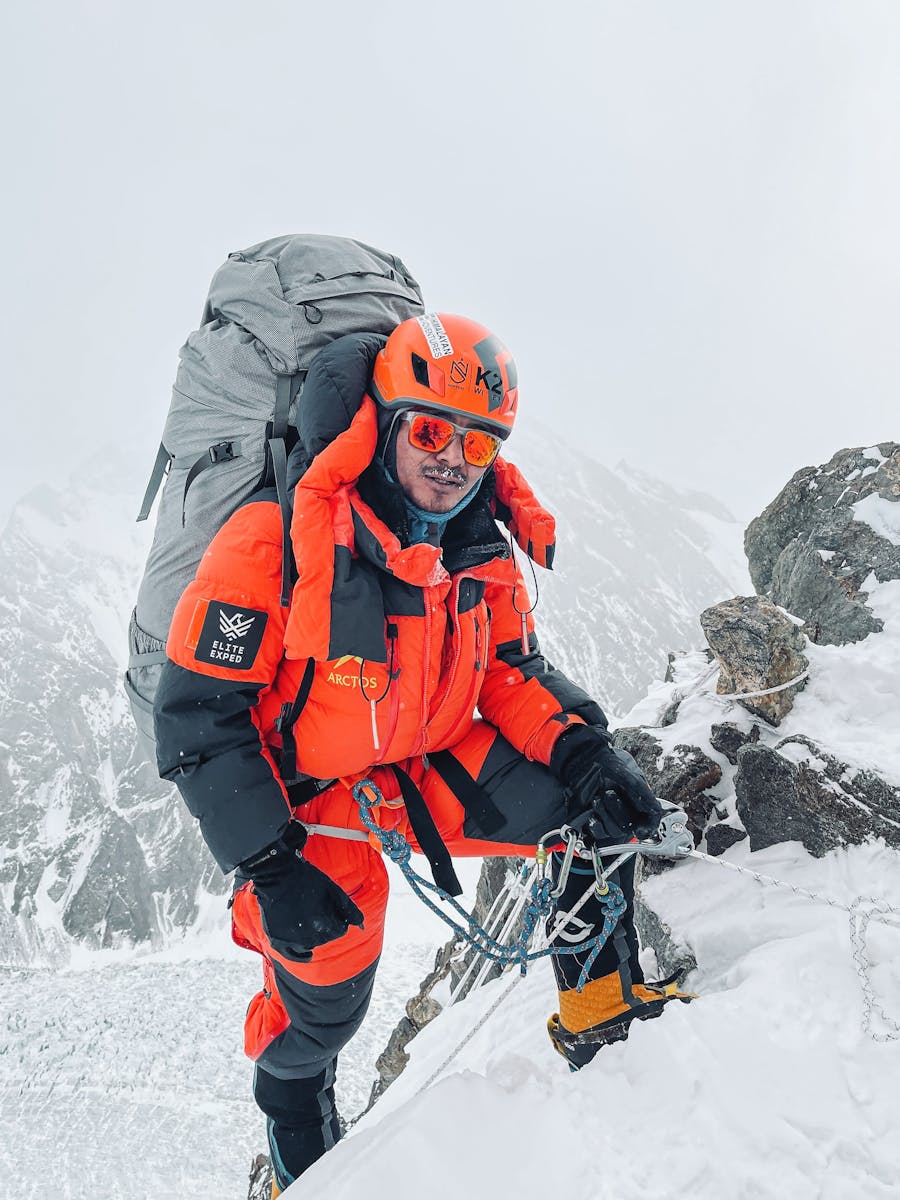 Mingma during his bid to summit K2 during winter, 2021