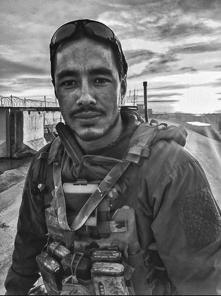 Nimsdai Purja MBE in combat gear on Special Forces duty