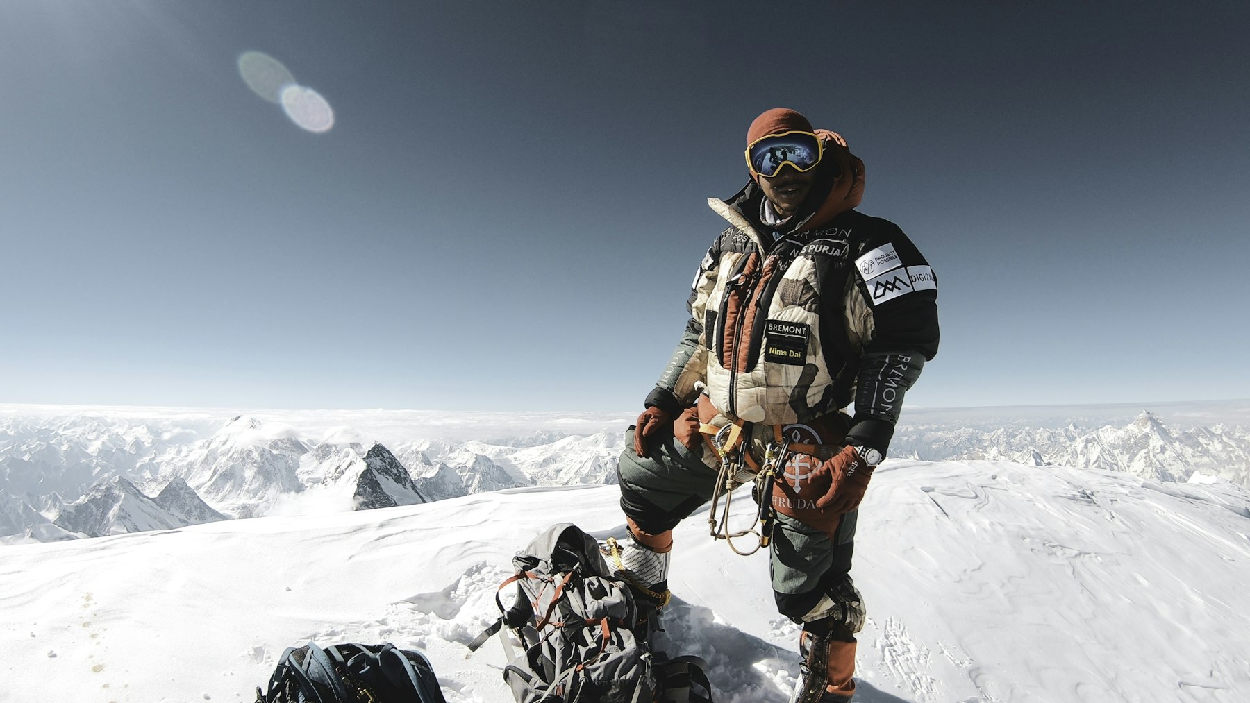 Nimsdai on the summit of K2