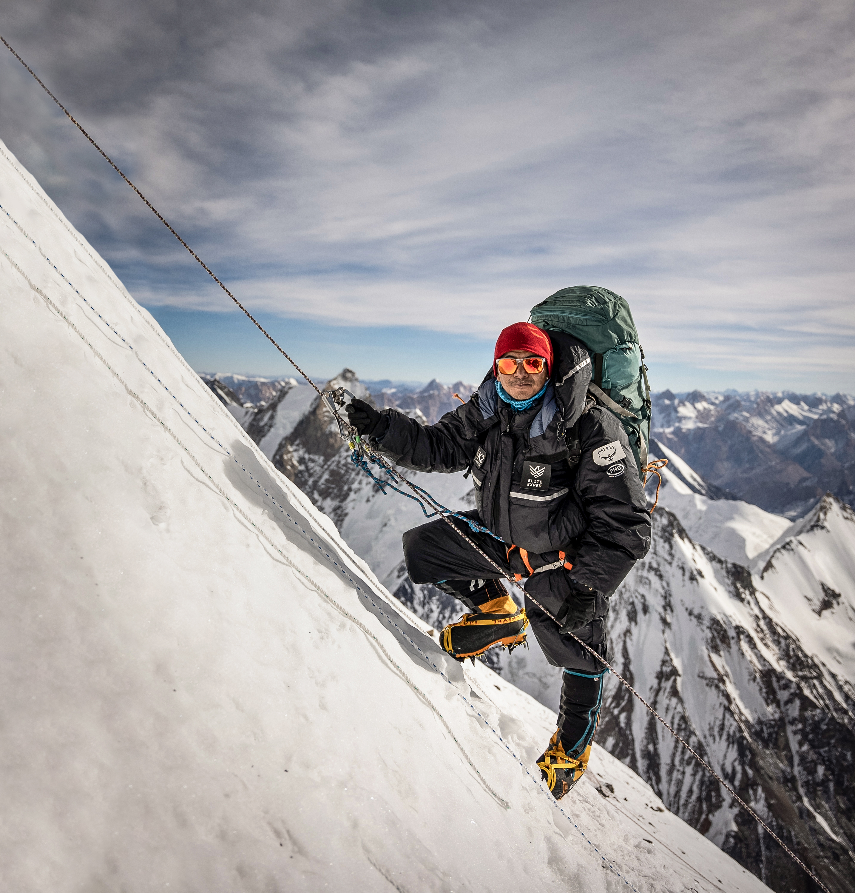 Mingma David Sherpa climbing K2