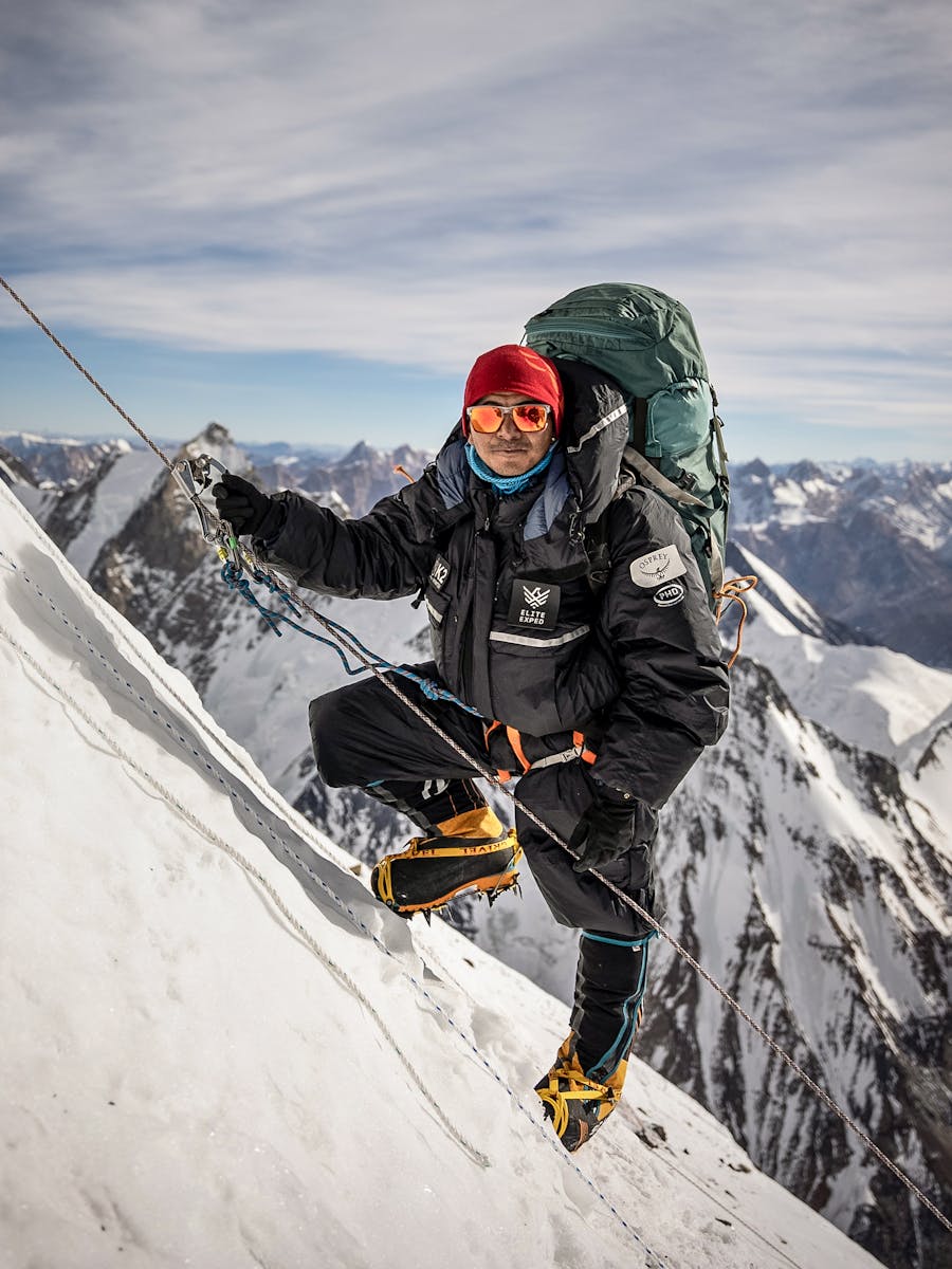 Mingma David Sherpa climbing K2