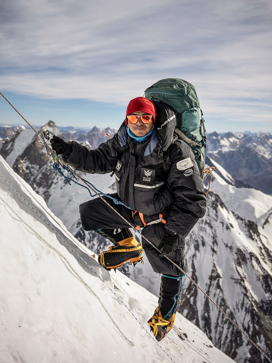 Mingma David Sherpa climbing K2