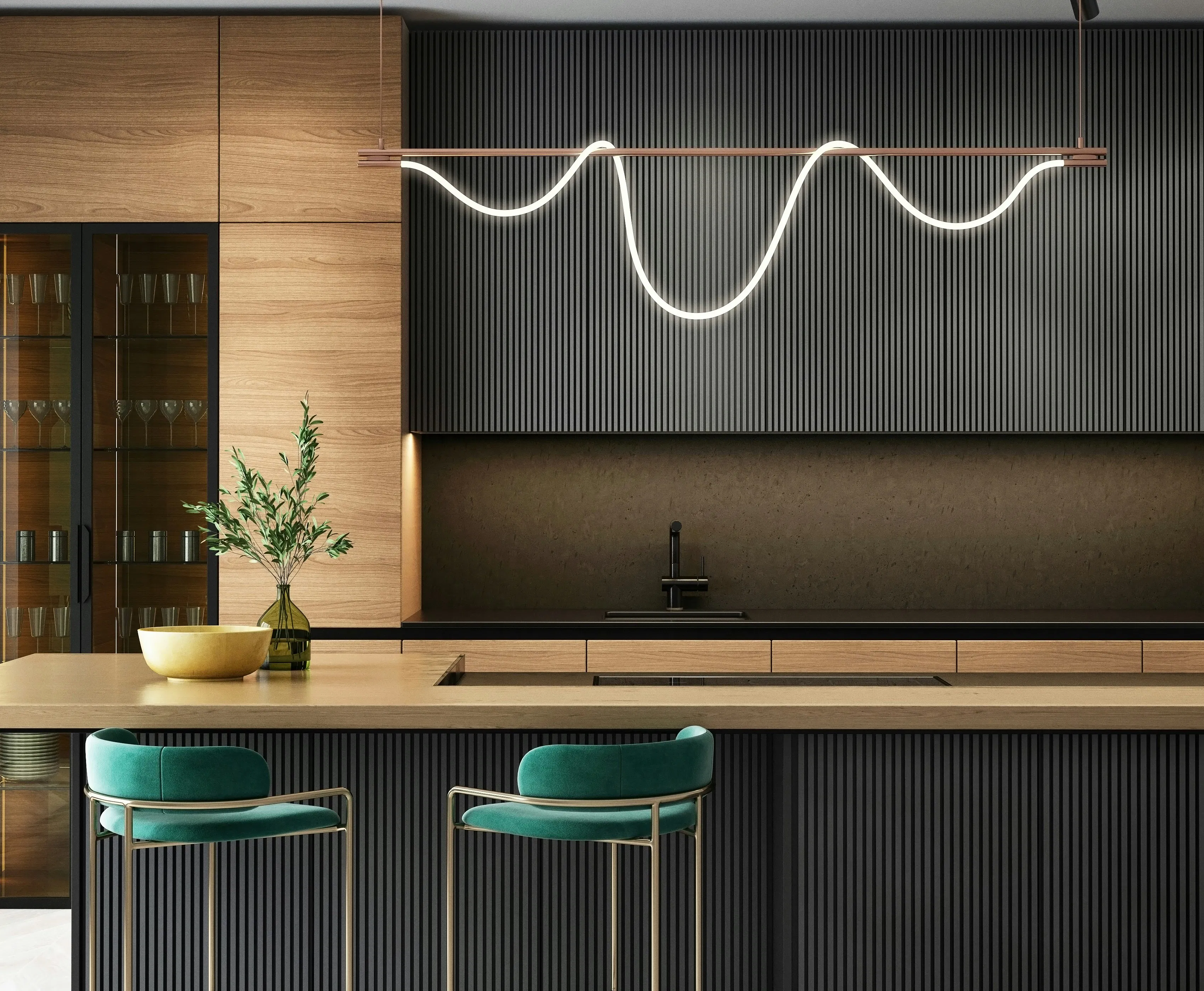 Photo by Kam Idris on Unsplash: https://unsplash.com/photos/a-modern-kitchen-with-a-bar-and-stools-vqMQN9zImG4