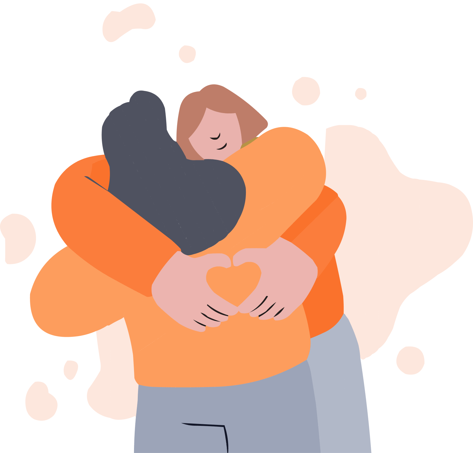 Illustration de deux femme qui s'enlacent