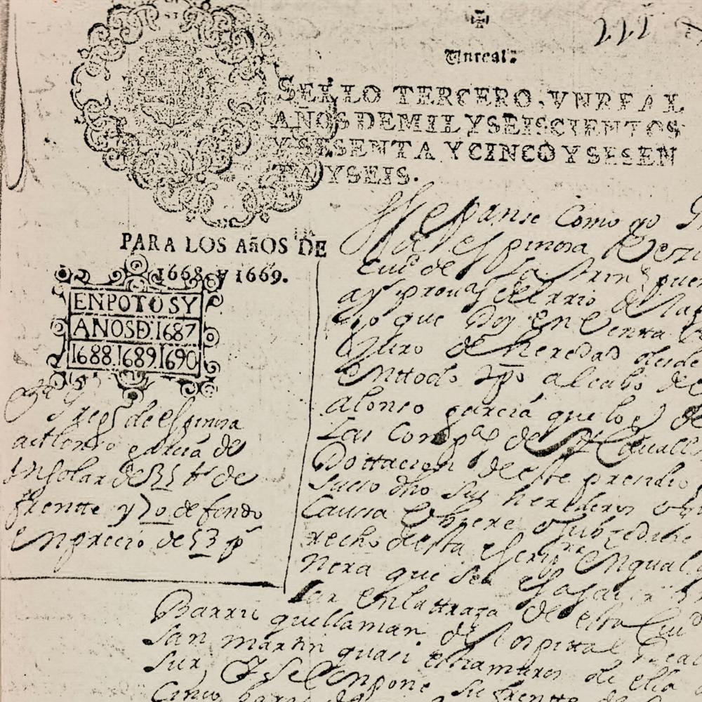 Deed of sale from Gregorio Espinosa to Juan Arce (03/11/1689). General Archive of the Argentine Nation.