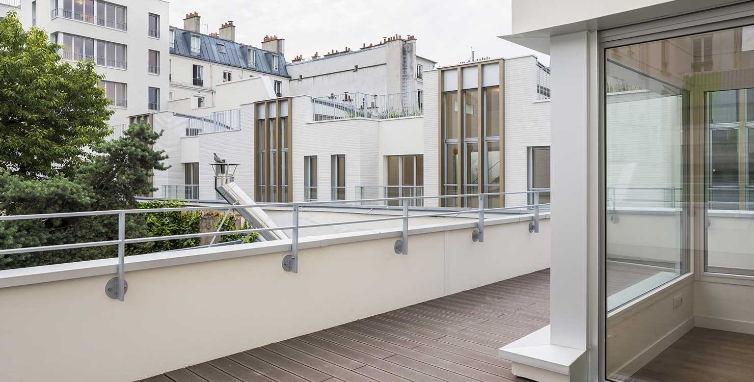 Appartement neuf du programme immobilier à Paris 11 : terrasse
