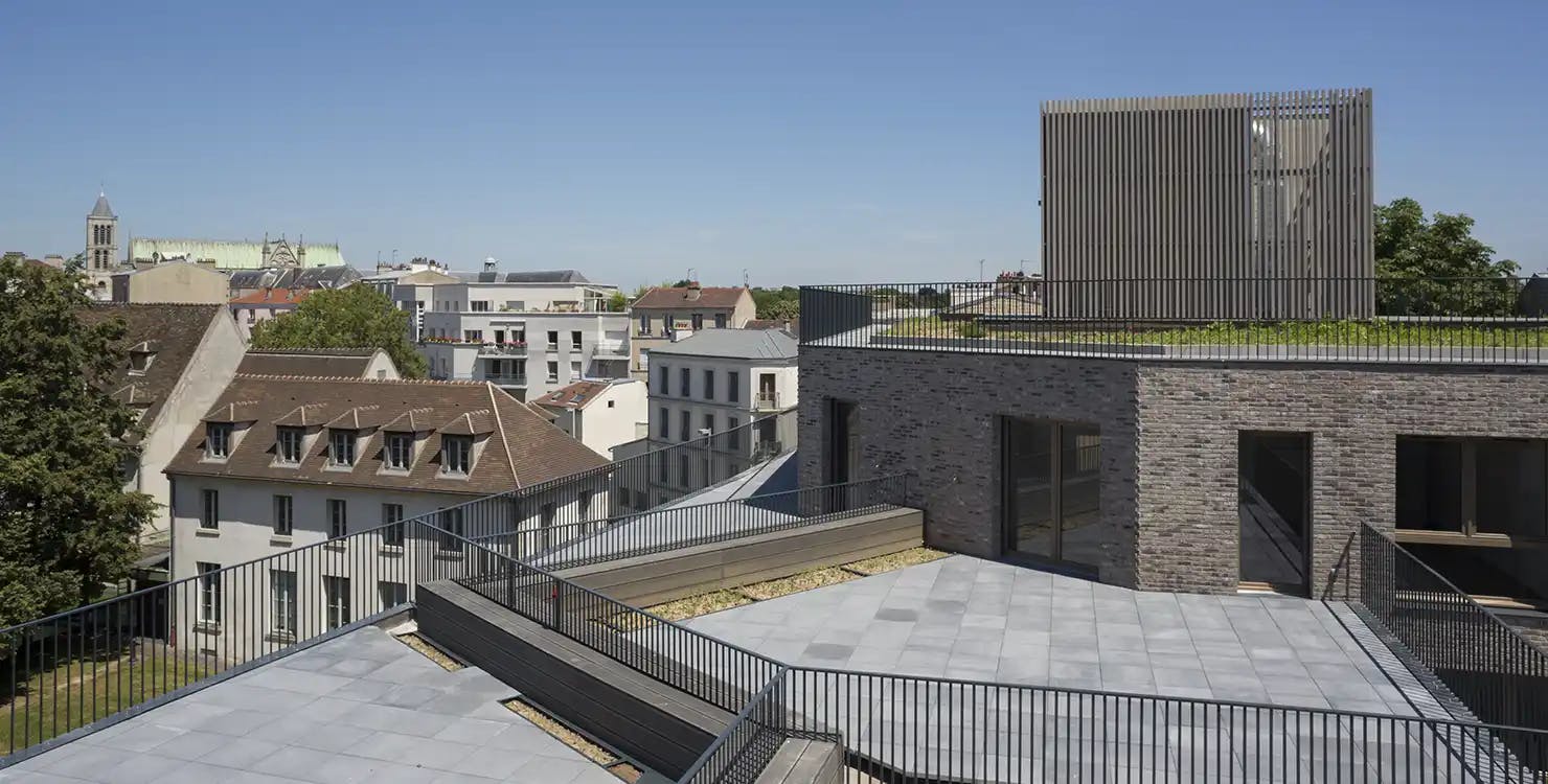 Terrasses du programme immobilier neuf à Saint-Denis 