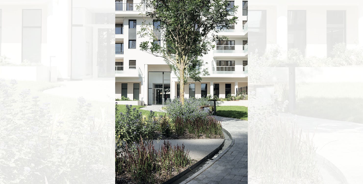 Jardin du programme immobilier neuf à Rueil-Malmaison