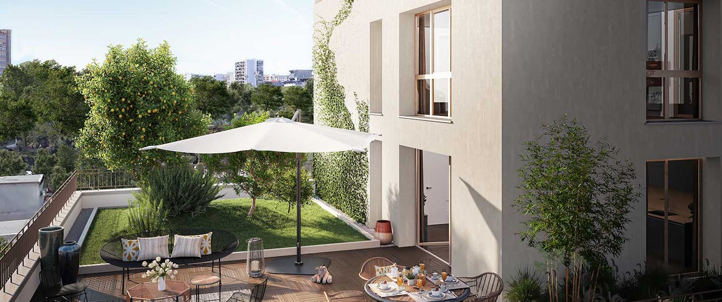 Appartement neuf avec terrasse du programme immobilier Square des Docks à Saint-Ouen-sur-Seine