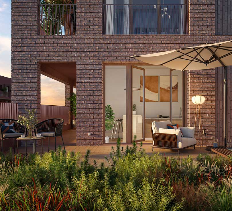 Logement neuf avec espace extérieur