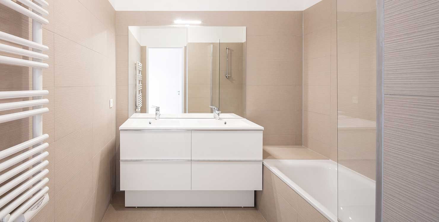 Appartement neuf du programme immobilier à Saint-Maur-des-Fossés : salle de bains