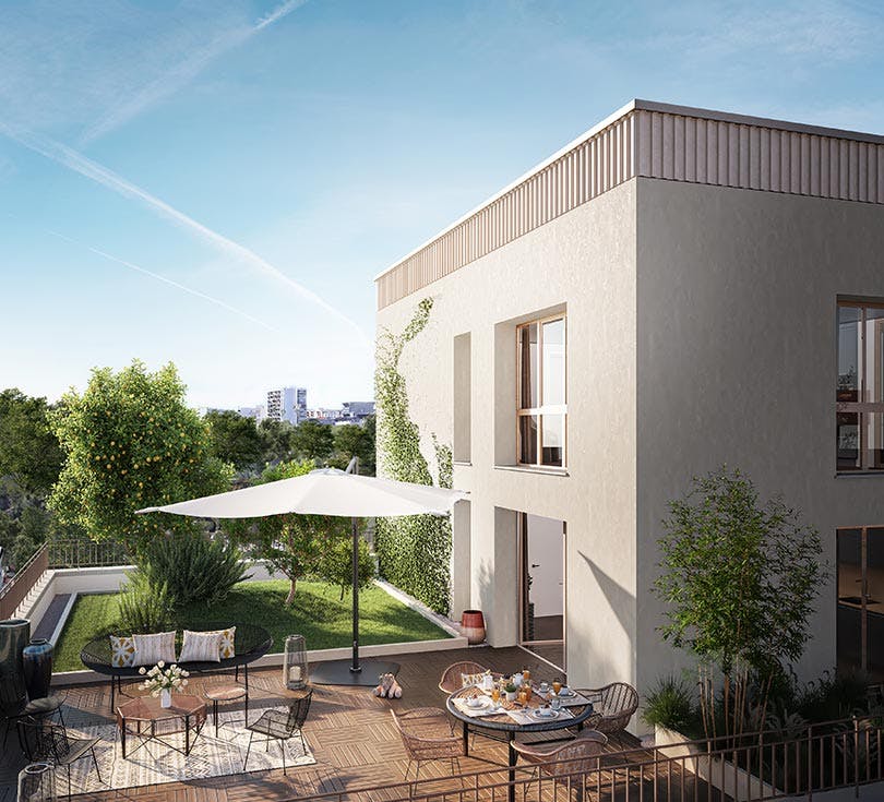 Appartement avec terrasse du programme immobilier neuf Square des Docks à Saint-Ouen-sur-Seine