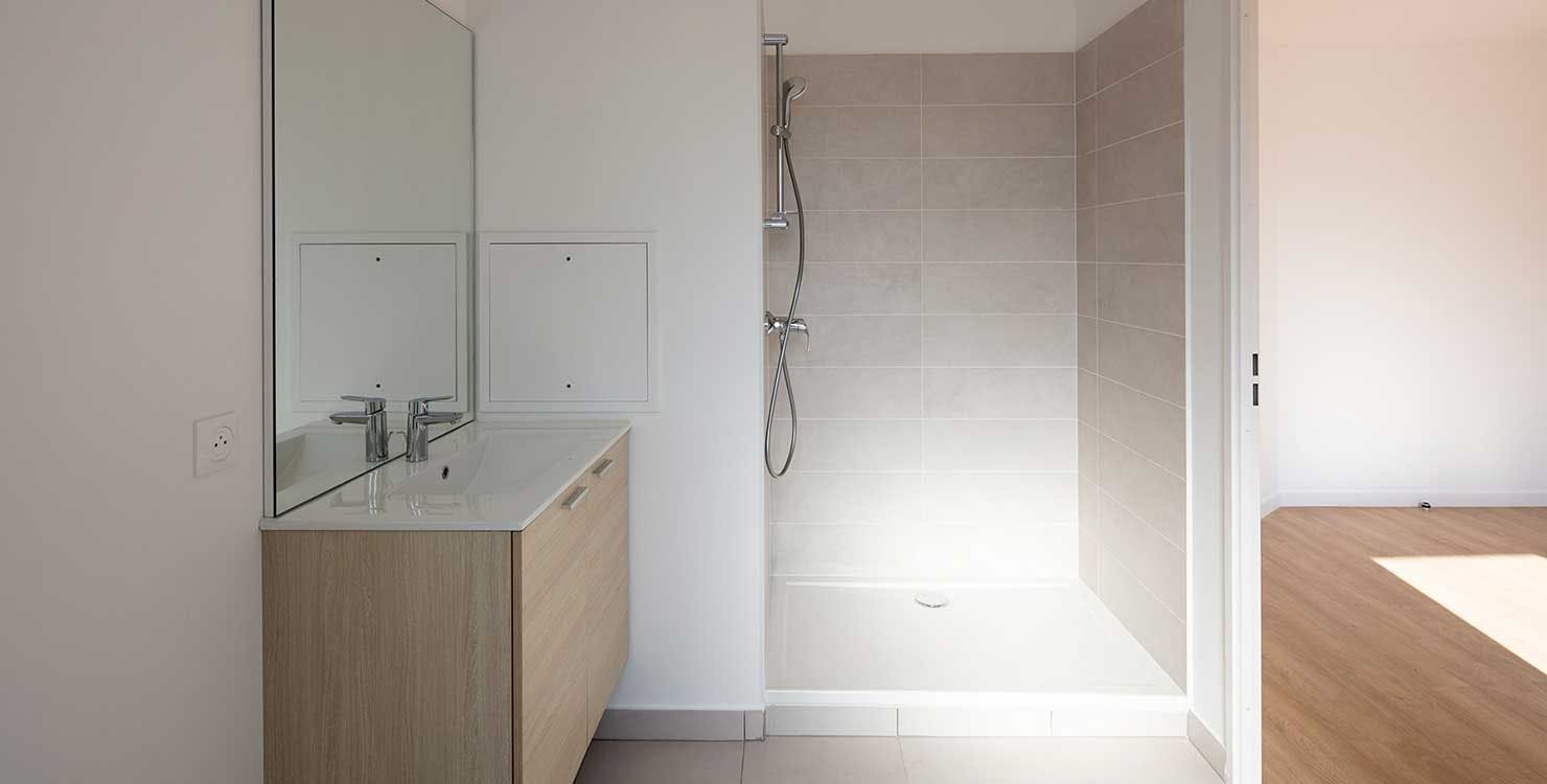 Appartement neuf du programme immobilier à Nanterre : salle de bains