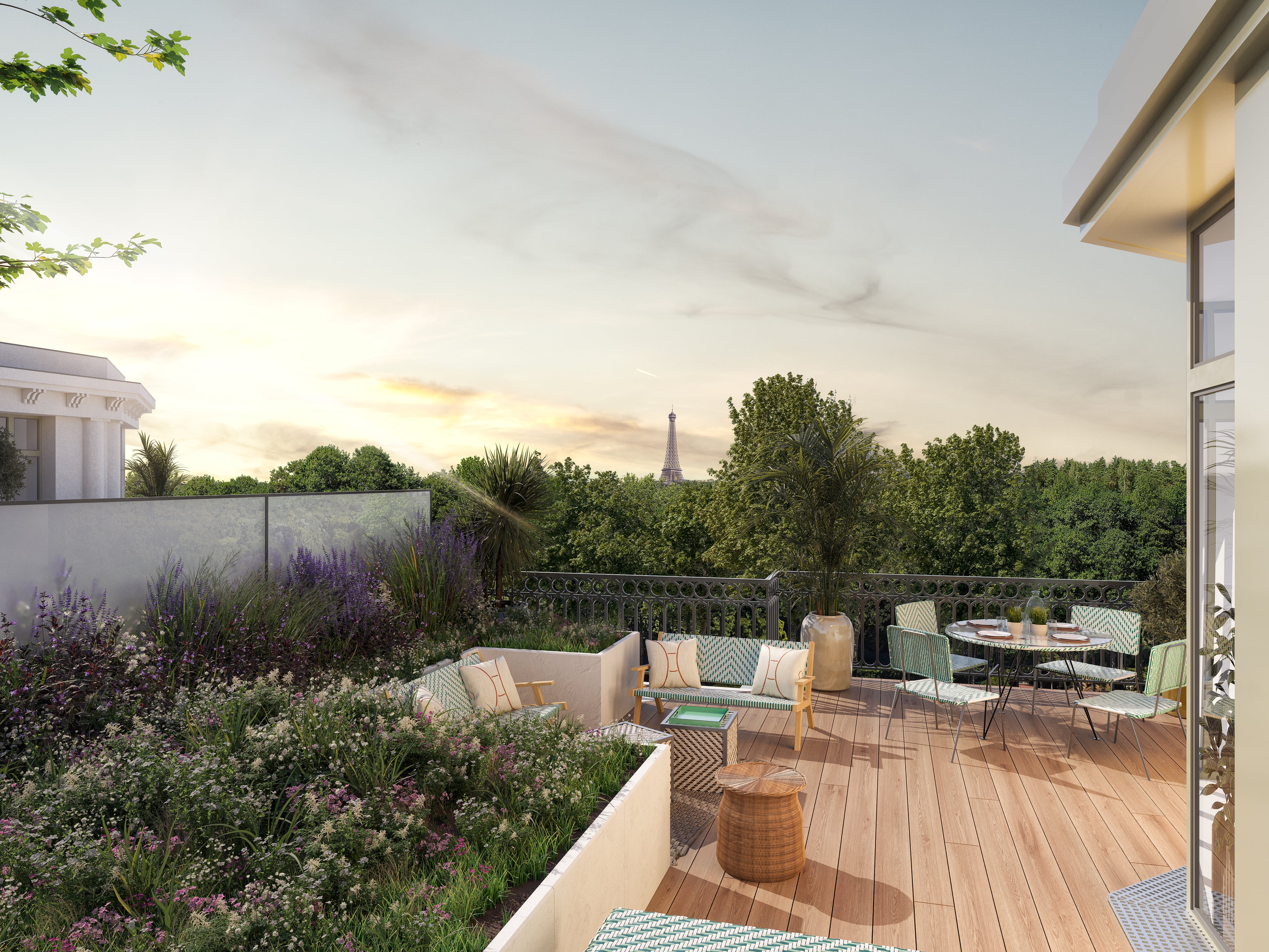 Terrasse d'exception à Puteaux