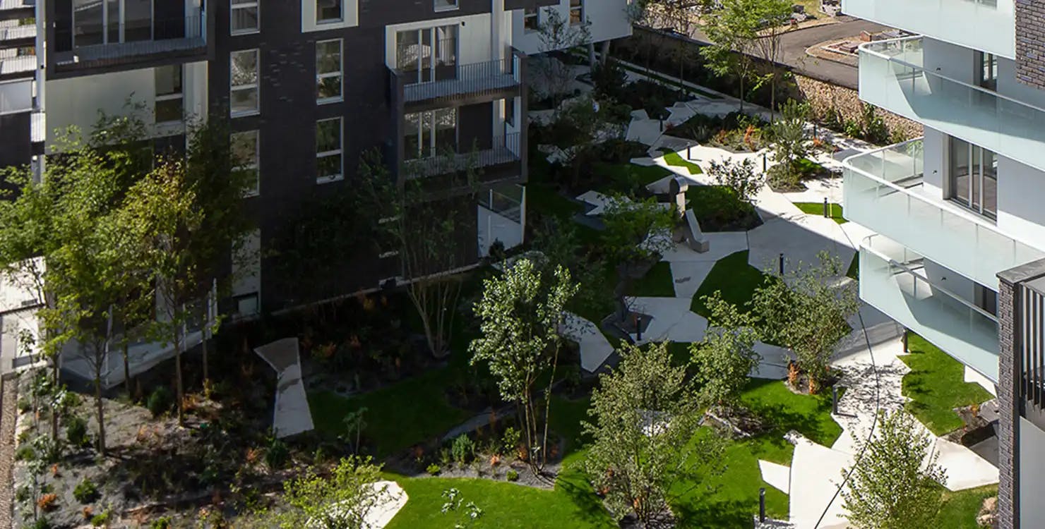 Jardin du programme immobilier neuf à Asnières-sur-Seine