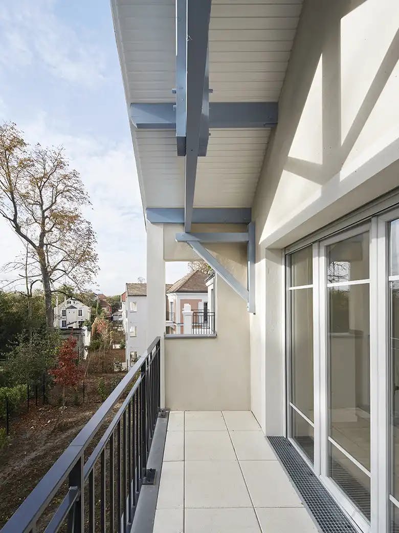 Balcon d'un appartement neuf à Villiers-sur-Marne