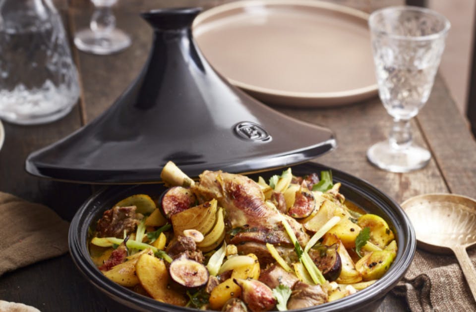 Lamb Tagine with Figs, Apples and Almonds
