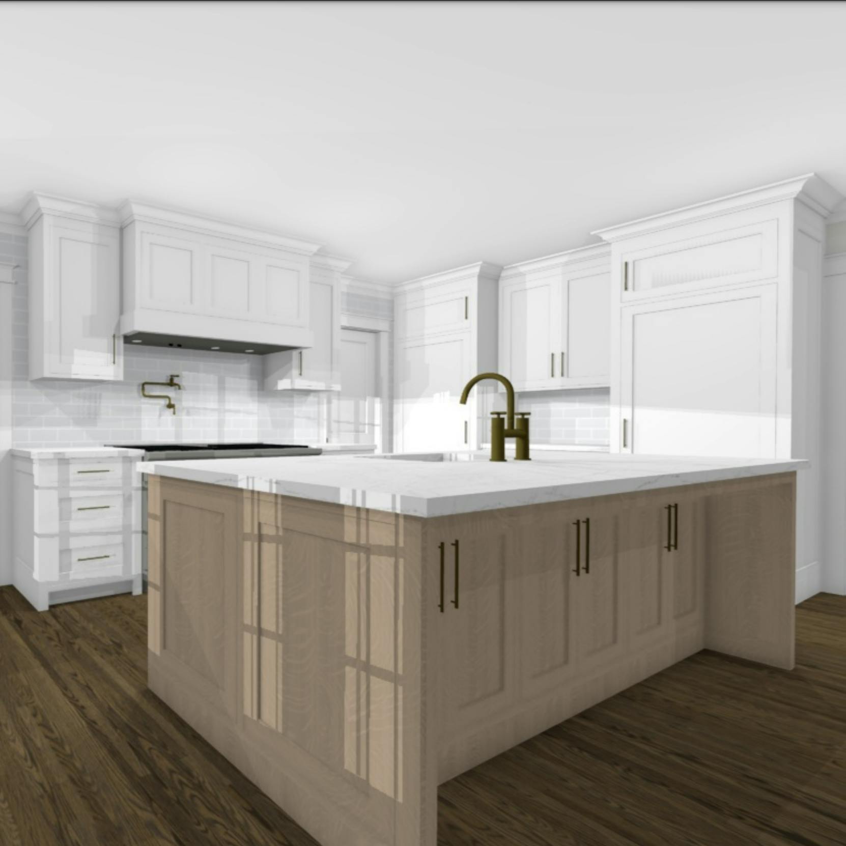 3D kitchen rendering