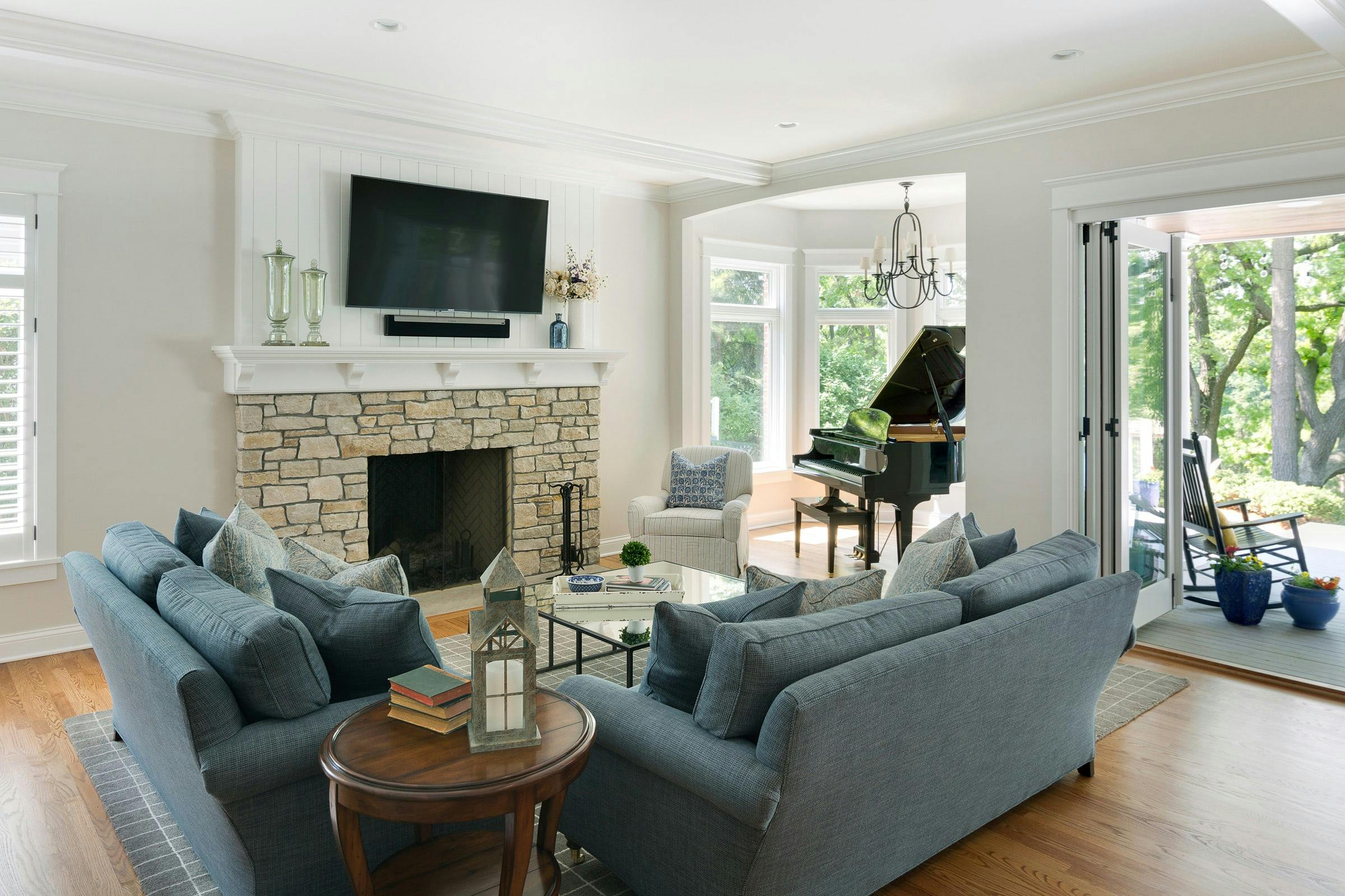 blue living room