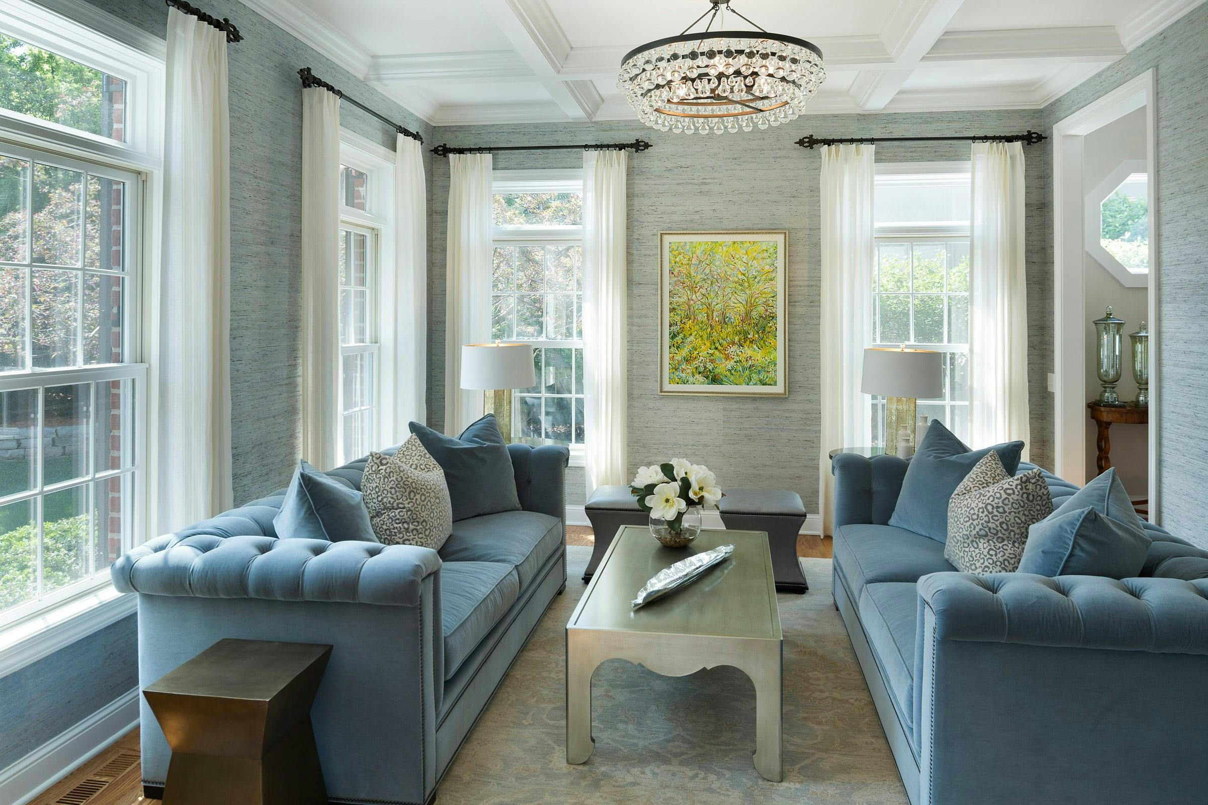 blue living room