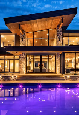 Mountain modern luxury home exterior