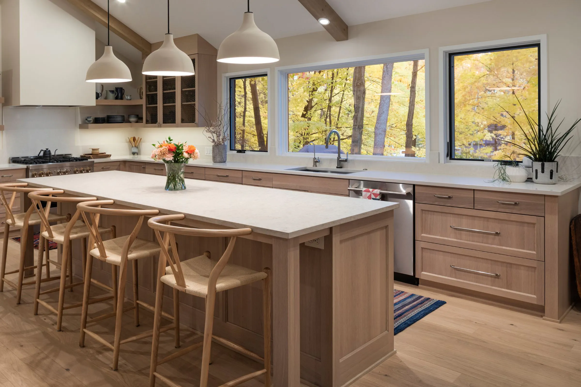 Deephaven Kitchen Remodel with Large Island and Woodland Views