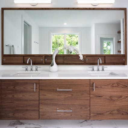 custom storage and mirror