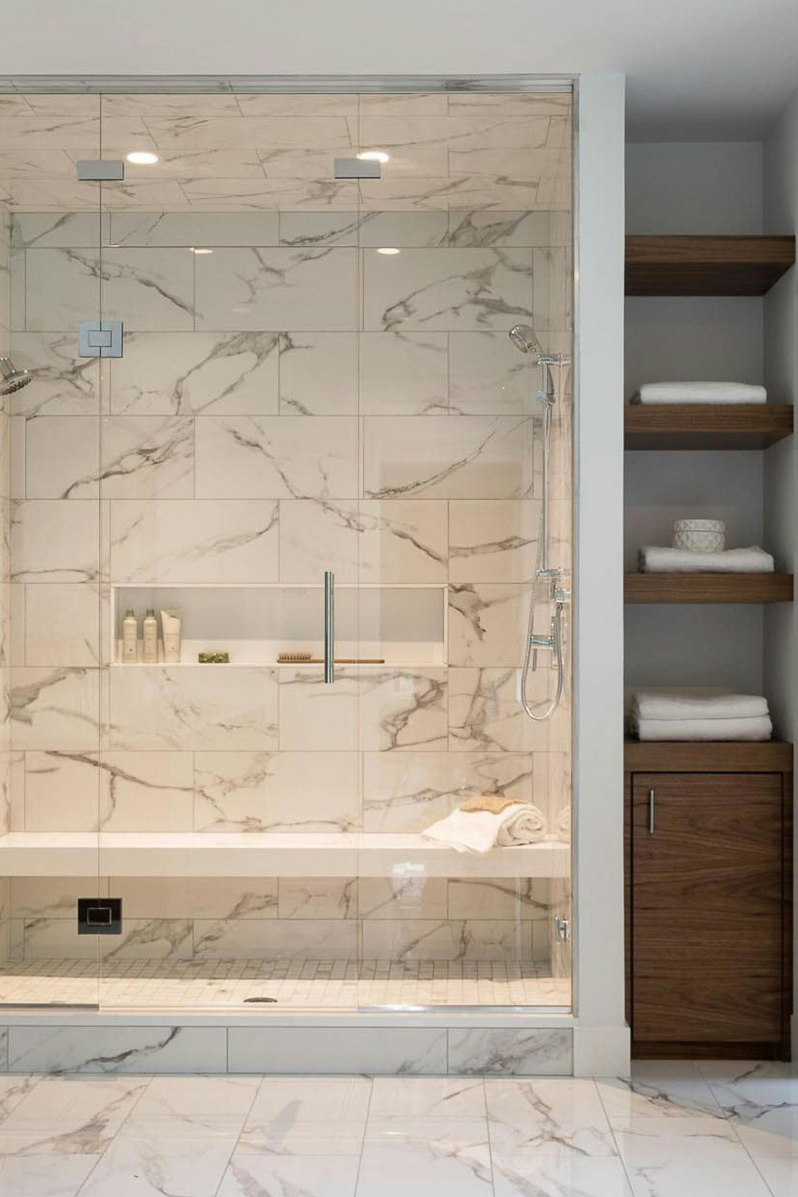 marble shower/steam unit