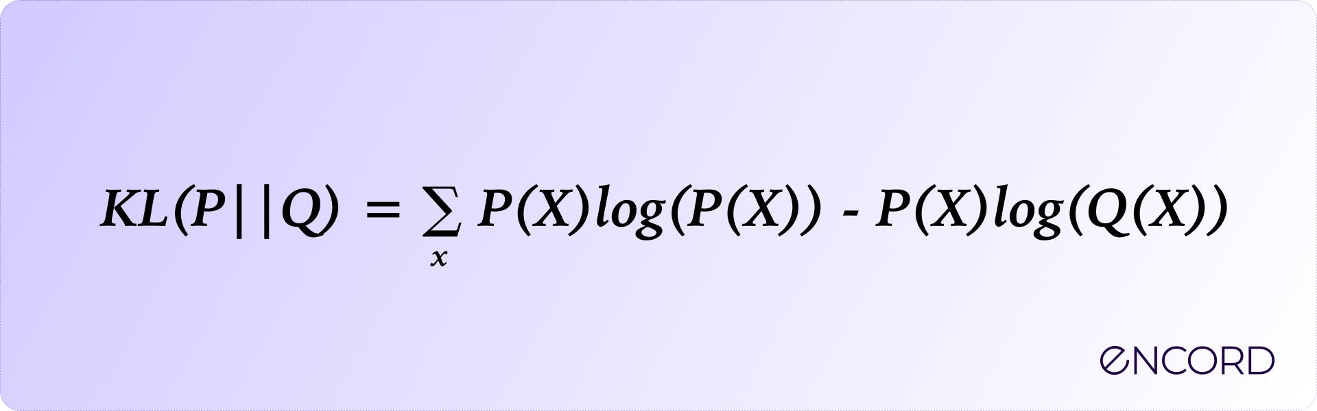 KL divergence formula