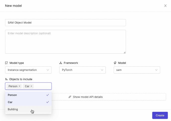 Image displaying training the Segment Anything Model (SAM) in the Encord platform