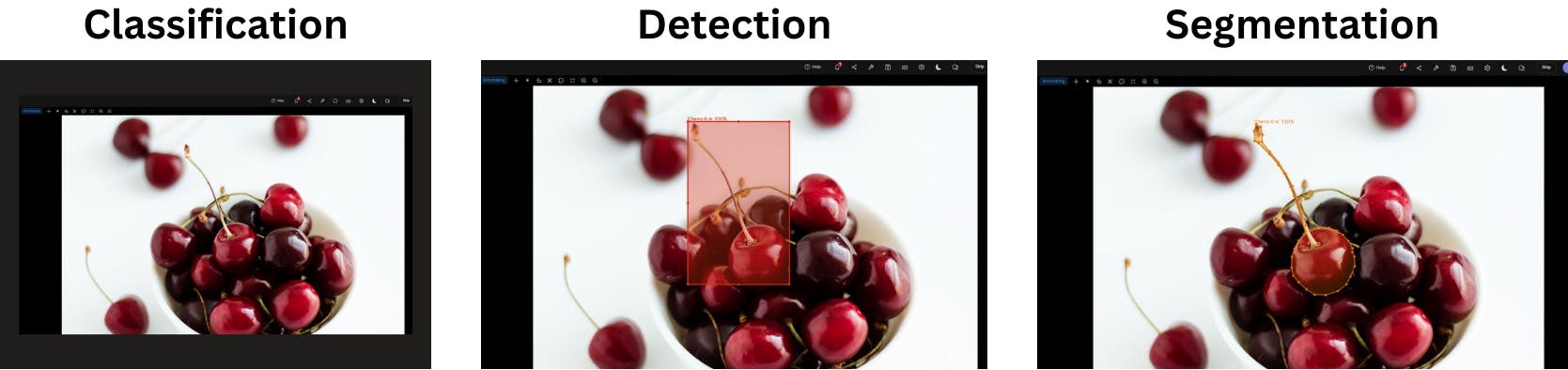 Object detection vs image classification vs image segmentation
