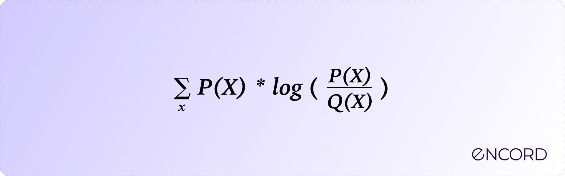 KL divergence formula