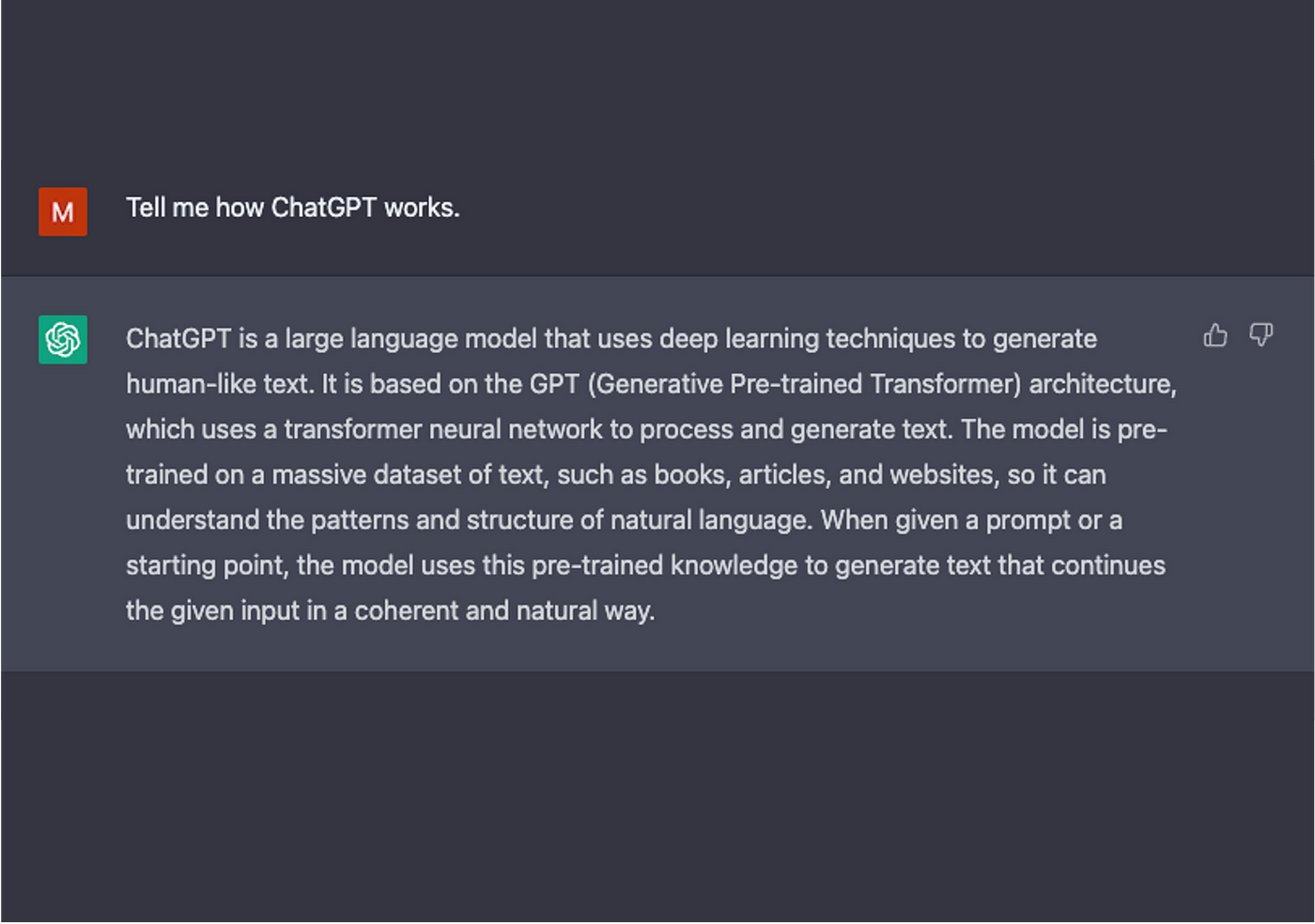 How ChatGPT works, from ChatGPT