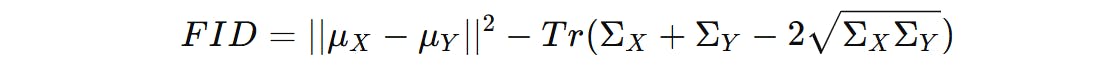 FID calculation multivariate normal distribution