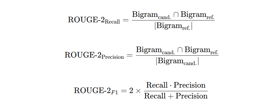 ROUGE 2 calculation