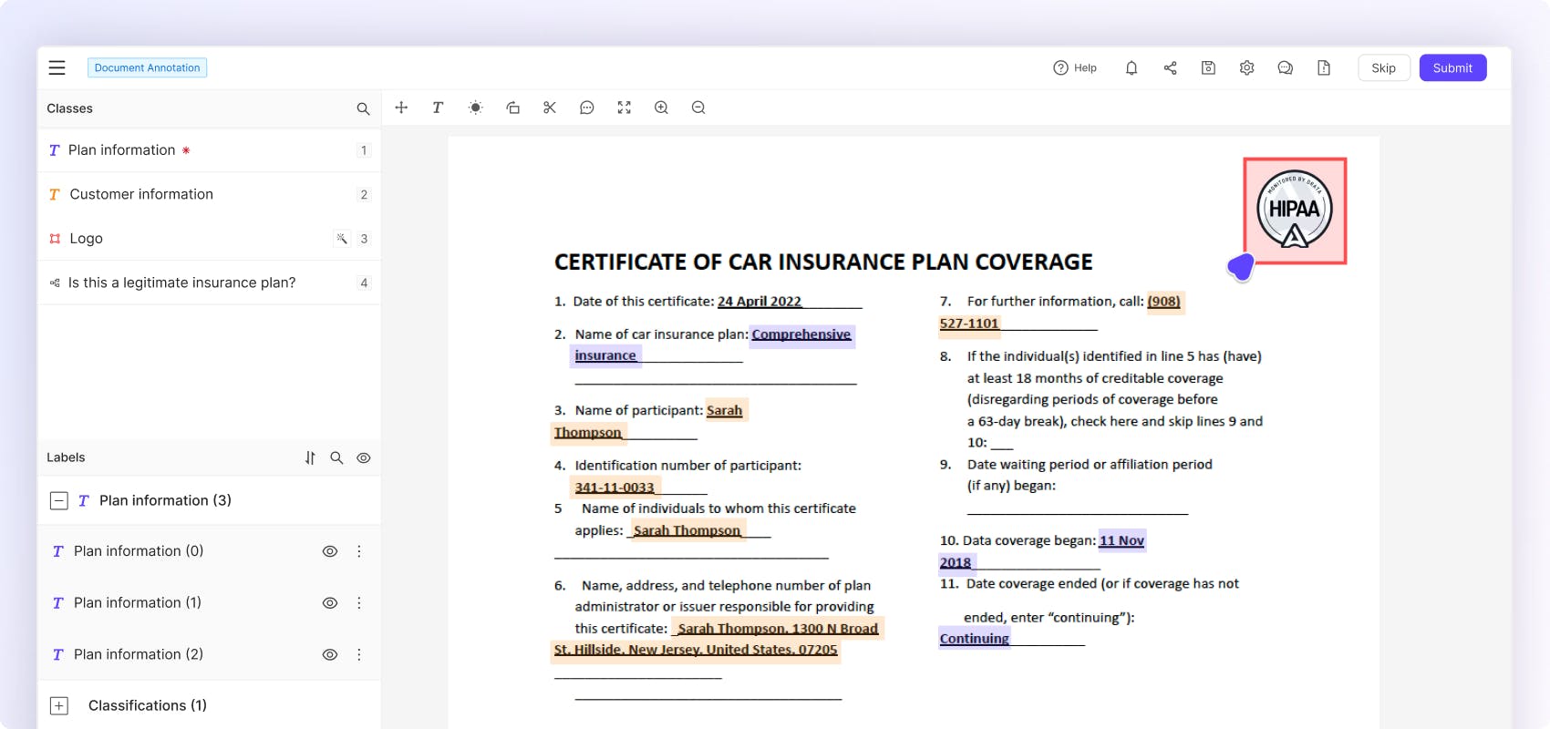 Documents & Text annotation