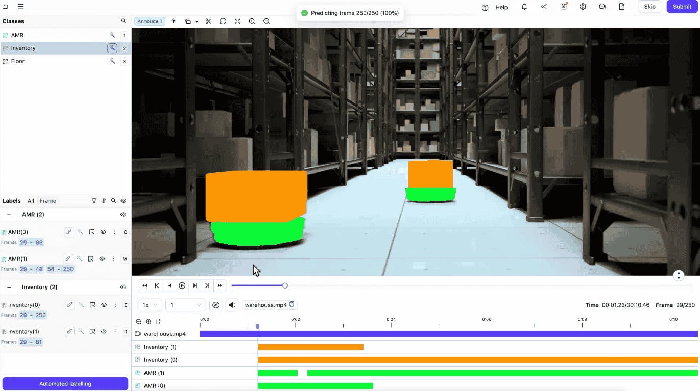 Video annotation using Encord