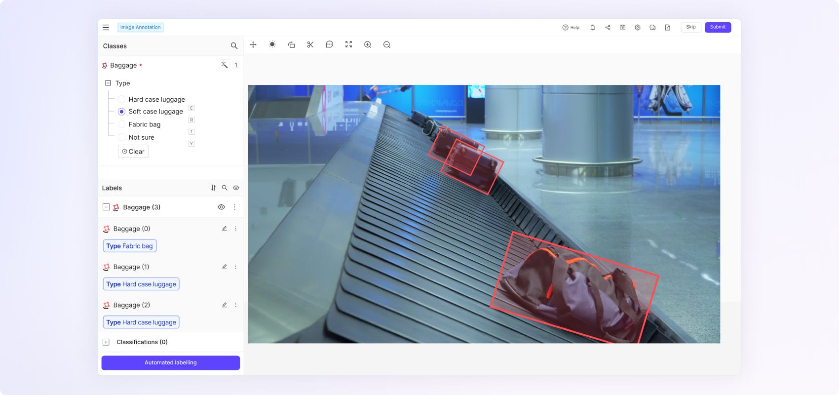 Rotatable bounding box