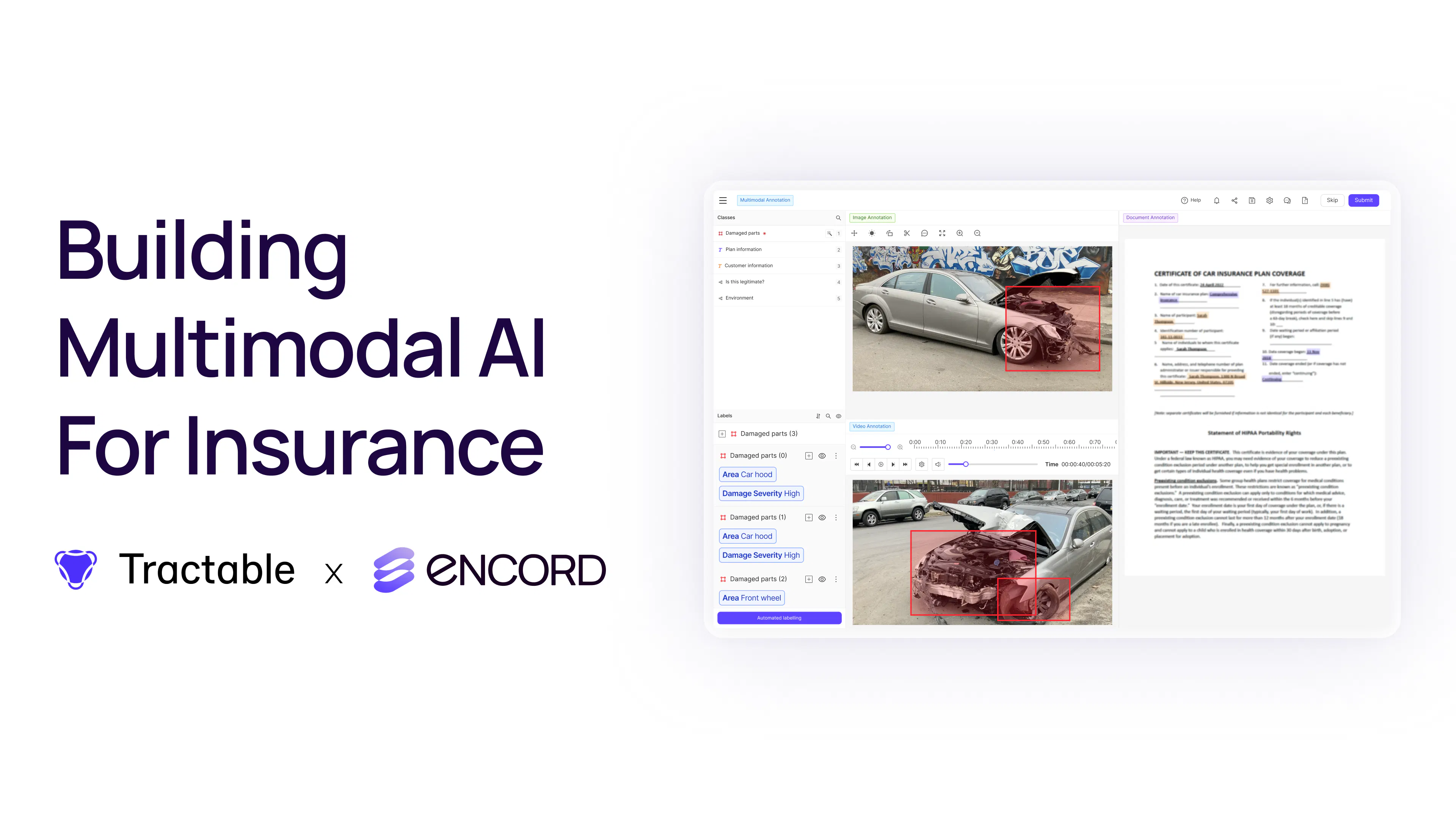 Tractable Insurtech Multimodal AI For Insurance - Tractable and Encord